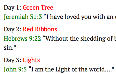Sample of daily verses